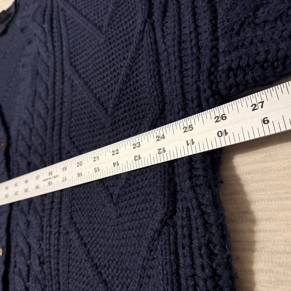 Torrid Deep Blue Cable Knit Cardigan - Picture 8 of 12